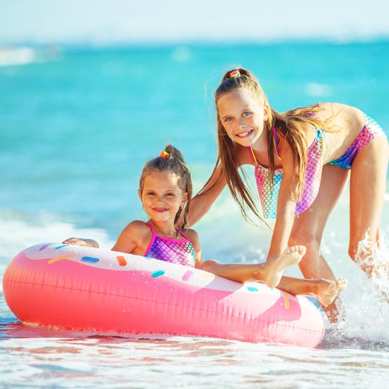 Girls at the seaside