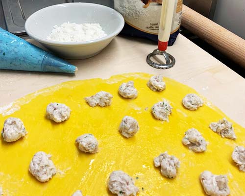 Handmade pasta preparation