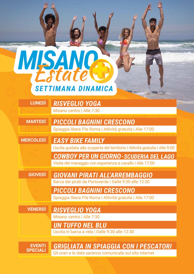 Programma settimana Misano Estate +